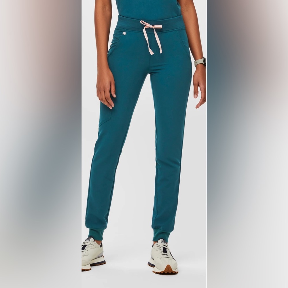 Figs Zamora jogger scrubs in limited edition color Caribbean Blue
